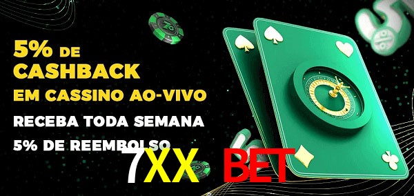 Promoções do cassino ao Vivo 7XX BET
